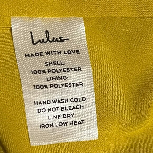 LULUS DRESS WOMENS YELLOW WITH GRAY SIZE M - Picture 11 of 13